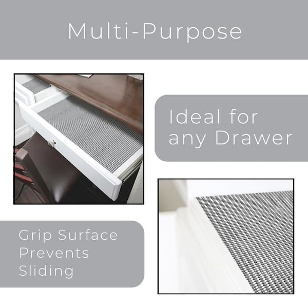 Smart Design Shelf Liner Premium Grip - 12 Inch x 20 Feet - Drawer Cabinet  Non Adhesive - Kitchen - Cool Gray