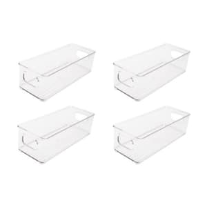 10 in. x 4.75 in. Acrylic Food Storage Container Kitchen Organizer 4-Pack