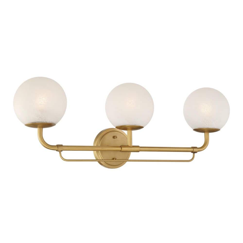 Whitehall 28 in. 3-Light Legacy Brass Vanity Light with Etched Alabaster Glass Shades price history on PriceWatchPro