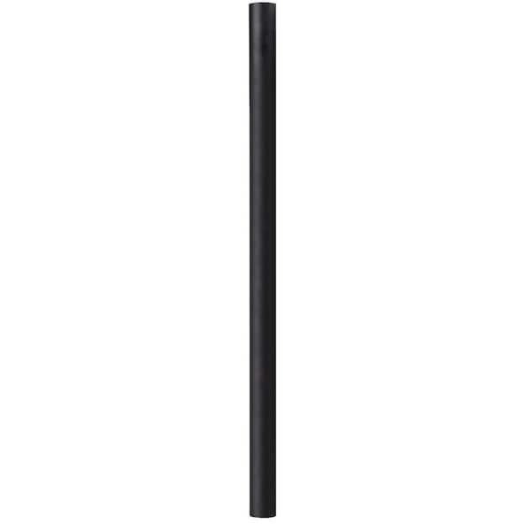 SOLUS 7 ft. Black Outdoor Direct Burial Aluminum Lamp Post fits Most Standard 3 in. Post Top Fixtures Includes Inlet Hole