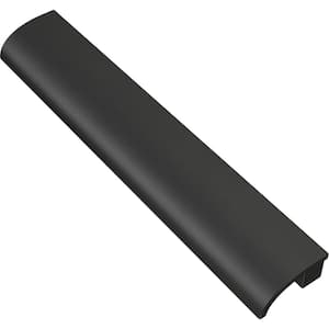 Rounded Slimline 4 or 5-1/16 in. (102/128 mm) Matte Black Cabinet Drawer Pulls (10-Pack)