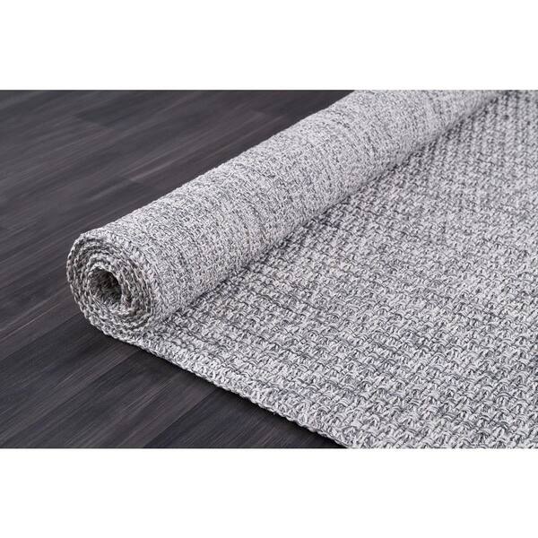 Beverly Rug Grey 9 ft. x 12 ft. Wooly Easy Jute Washable