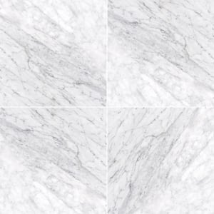 Carrara White 18 in. x 18 in. Honed Marble Floor and Wall Tile (13.5 sq. ft./Case)