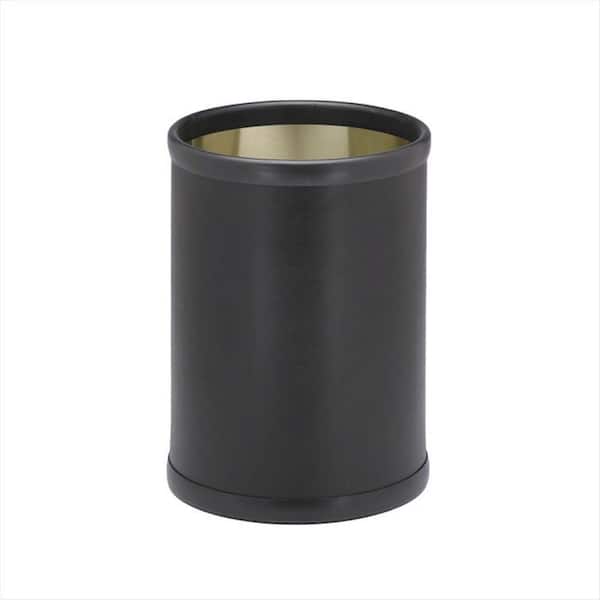 Bartenders Choice Fun Colors Black 8 Qt. Round Waste Basket