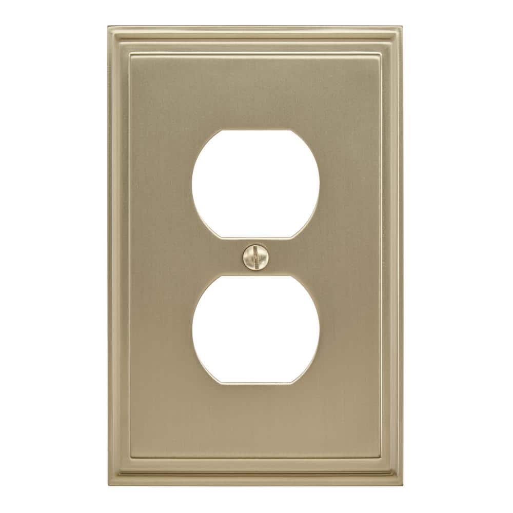 Golden Champagne Zinc 1-Gang Duplex Outlet Wall Plate