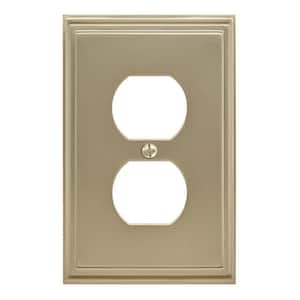 Gold 1-Gang Duplex Outlet Wall Plate (1-Pack)