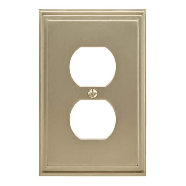 Amerock Gold 1-Gang Duplex Outlet Wall Plate (1-Pack)