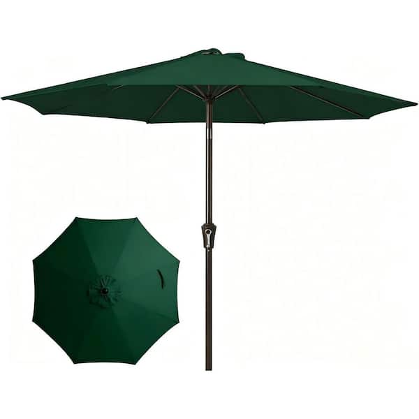 9 ft patio umbrellas with solar lights JOYESERY 9 ft. Solar LED Market Patio Umbrellas with Solar Lights and Tilt  Button in Gray J-UM-098G-LED