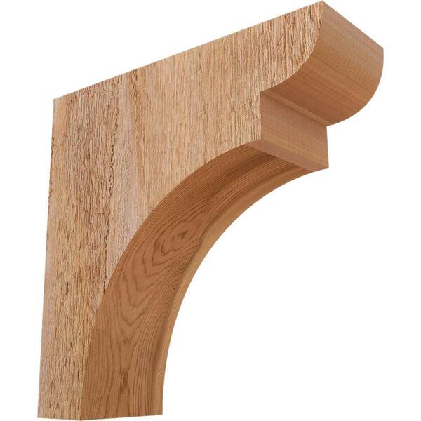 Ekena Millwork 4 in. x 12 in. x 12 in. Western Red Cedar Yorktown Rough Sawn Corbel