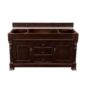 Brookfield 60 in. W Bathroom Single Vanity Cabinet Only in Burnished Mahogany