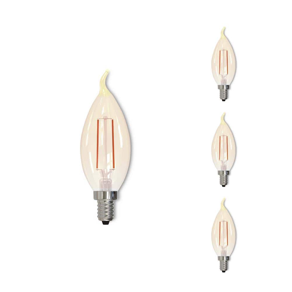 25 - Watt Equivalent Amber Light CA10 (E12) Candelabra Screw Base Dimmable 