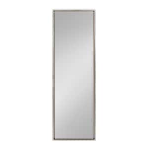 Large Silver Composite Glam Mirror (58 in. H X 18 in. W)