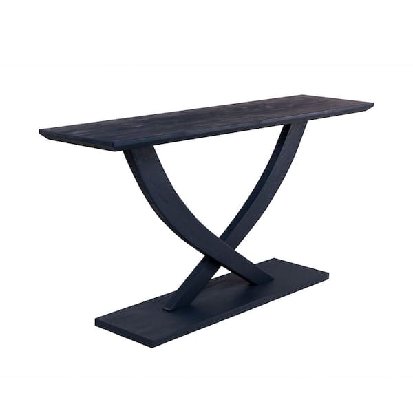 Rasmus 57. 25in. Rectangle Wood Console Table-Navy Blue