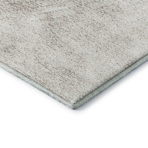 Mayfield Premium Machine Washable Abstract AMF2133 Ivory 9 ft. x 12 ft. Area Rug