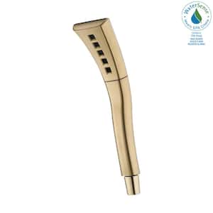 1-Spray Patterns Wall Mount Handheld Shower Head 1.75 GPM 2.38 in . with H2Okinetic in Champagne Bronze