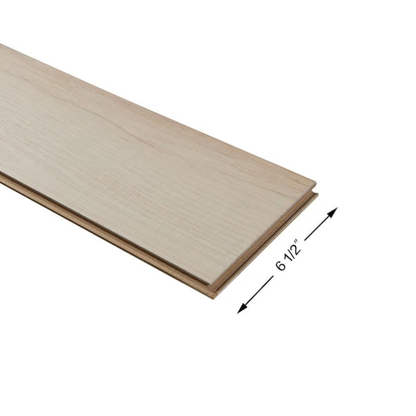 Malibu Wide Plank Granada Hickory 3/8 in. T x 6.5 in. W Click Lock Wire Brushed Engineered Hardwood Flooring (23.6 sq. ft./case)