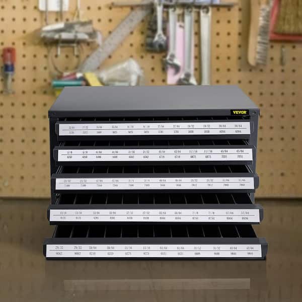 Drill Bit Dispenser Organizer Cabinet Five-Drawer For #1 To #60 Stackable