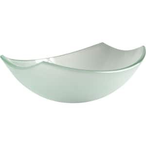 Pendant Series Rectangular Deco-Glass Vessel Sink in Lustrous Frosted