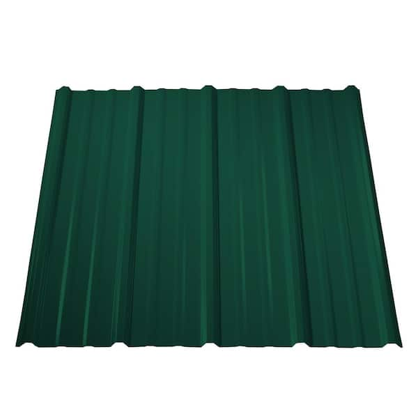 Metal Sales 12 Ft Pro Panel Ii Metal Roof Panel In Forest Green Hd2315226 The Home Depot