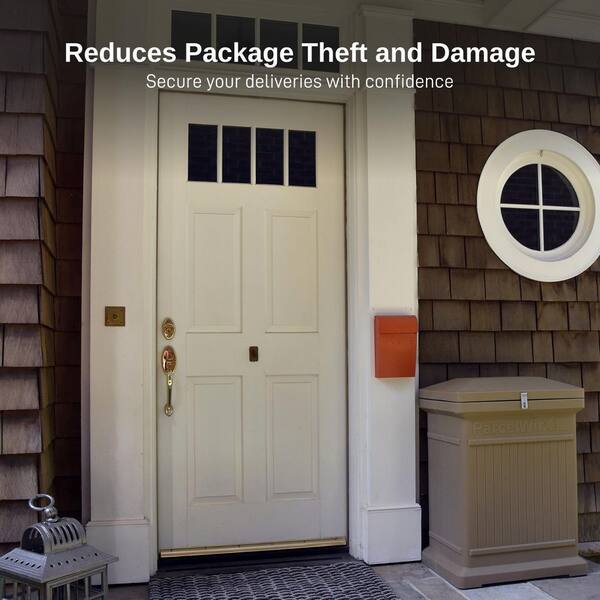 RTS Home Accents ParcelWirx Oak Vertical Lockable Package Delivery