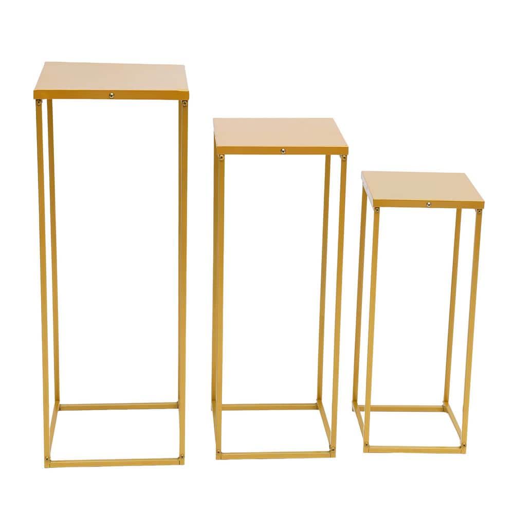27.56 in. x 10.23 in. Set of 3 Metal Square Gold Wedding Backdrop Grande Vinyl Arbor price history on PriceWatchPro