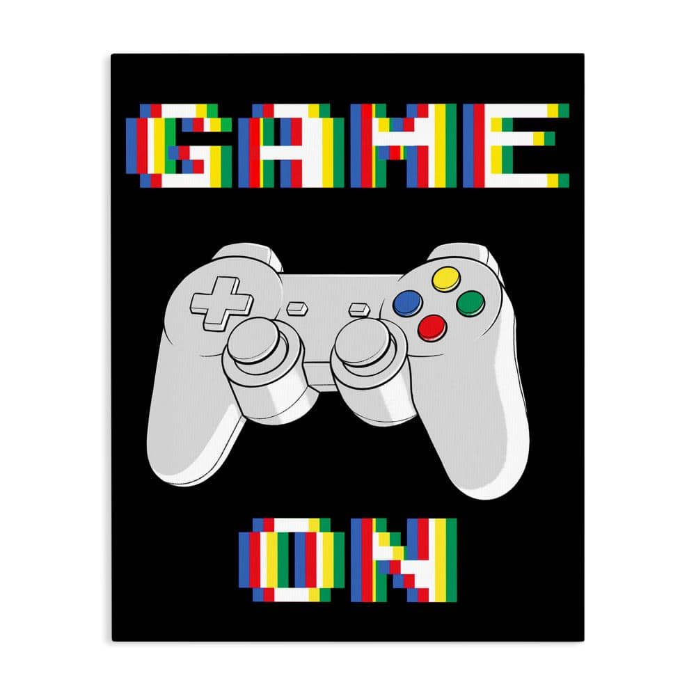 Colorful Digital Game On  Canvas Wall Art, design by Marcus Prime