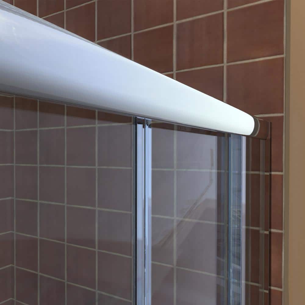 Visions 60" x 36" Frameless Clear Glass Sliding Shower Kit