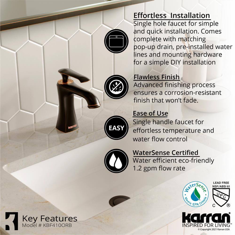 Woodburn Elegantly Classic Oil Rubbed Bronze Single Handle Bathroom Faucet