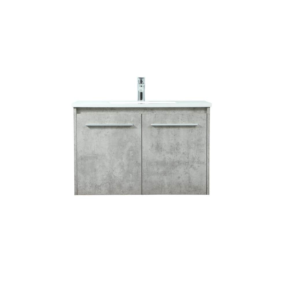 Simply Living 30 in. W x 18 in. D x 19.7 in. H Bath Vanity in Concrete Grey
