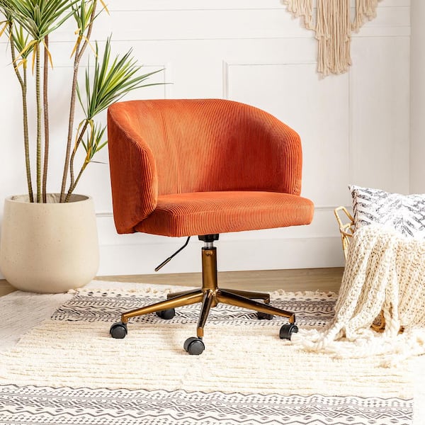 Orange best sale rolling chair