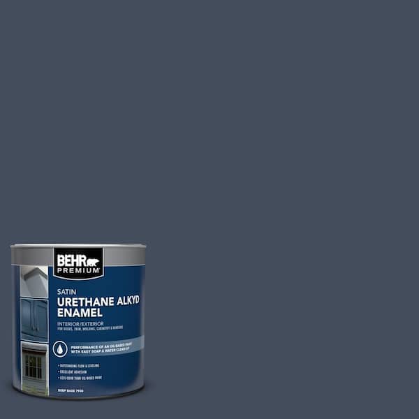 1 qt. #S520-7 Night Flight Satin Enamel Urethane Alkyd Interior/Exterior Paint