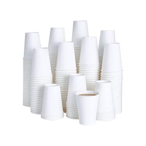 3.5 in. White Disposable Paper Disposable Paper Cup (240 Per Case) Hot and Cold Drinks Durable Leak Proof Foam cups