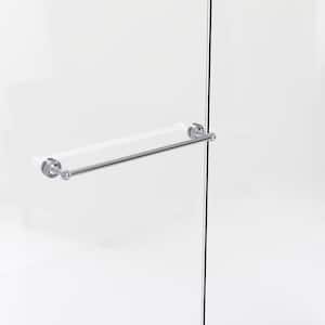 Dottingham Collection 24 in. Shower Door Towel Bar in Polished Chrome