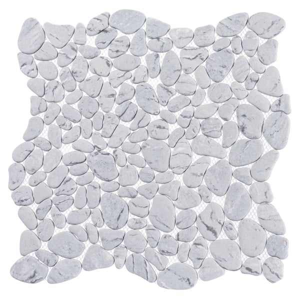 ANDOVA Mellow Kalm Gray 12-1/8 in. x 12-1/8 in. Smooth Stone Look Glass Mosaic Wall Tile (5.1 sq. ft./Case)