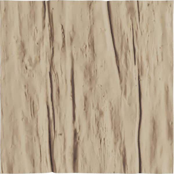 6 in. W x 6 in. H Riverwood Rustic Faux Wood Material Sample, Primed Tan
