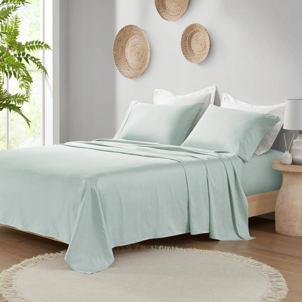 Aqua Organic Cotton King Deep Pocket Sheet Set