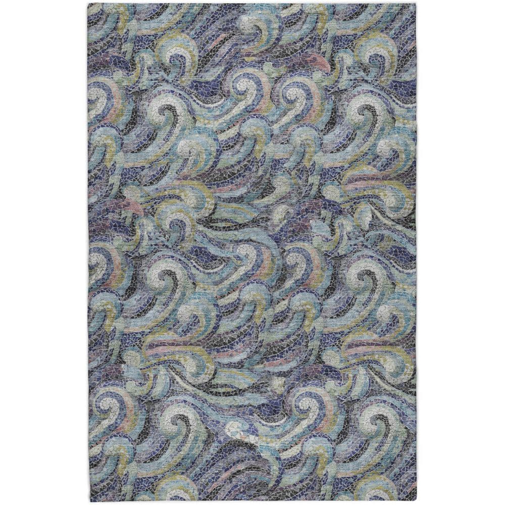 Addison Rugs Dream Shag Premium Machine Washable Abstract ADS193 Stormy ...