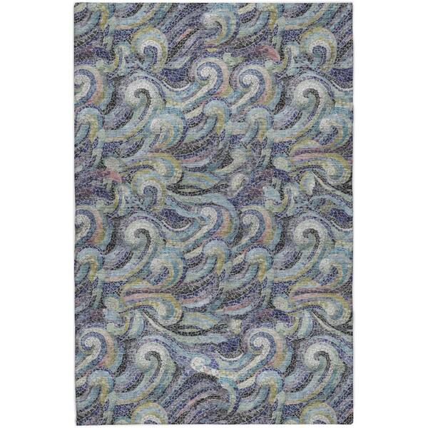 Dream Shag Premium Machine Washable Abstract ADS193 Stormy 9 ft. x 12 ft. Area Rug