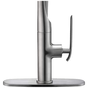 Accent Single-Handle Pull-Down Sprayer Kitchen Faucet in Brushed Nickel