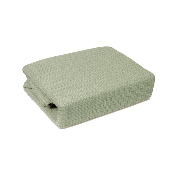 Marquis Cotton Twin Blanket in Sage