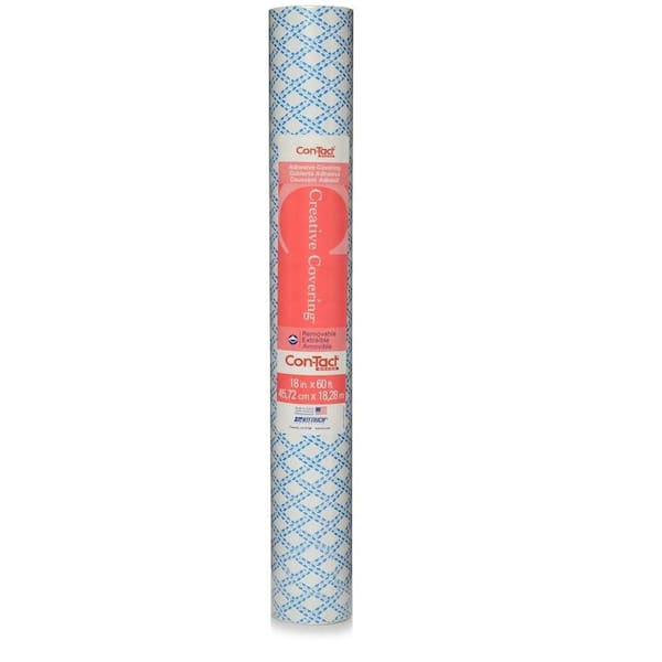 Con-Tact Creative Covering Arbor Marina Blue 18 in. x 60 ft. Adhesive Shelf and Drawer Liner