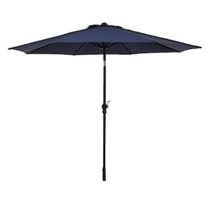 9 ft. Patio Market Umbrella, Crank Open/Close Function, Tilt Canopy in Navy