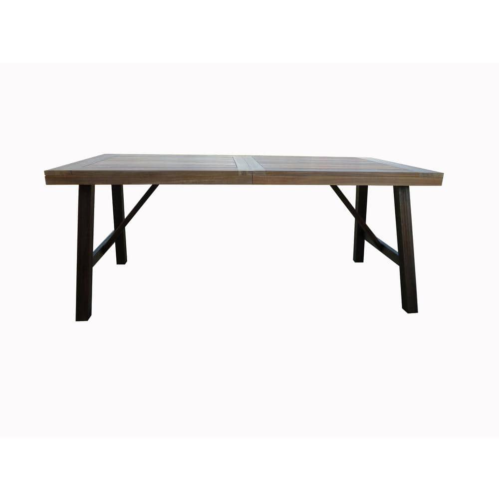 Boracay Brushed Gray Rectangular Wood Patio Outdoor Dining Table price history on PriceWatchPro