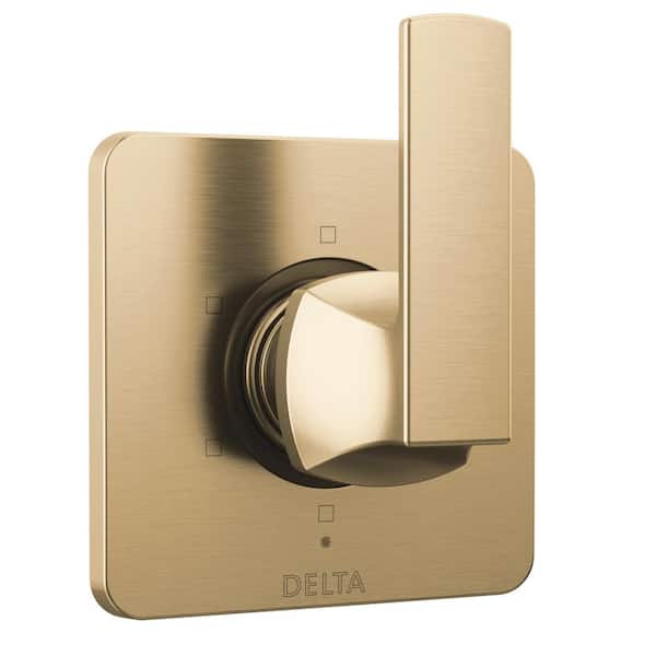 Delta Velum Gold 1-Handle Wall Mount Diverter Valve Trim Kit 6-Setting Diverter in Champagne Bronze (Valve Not Included)