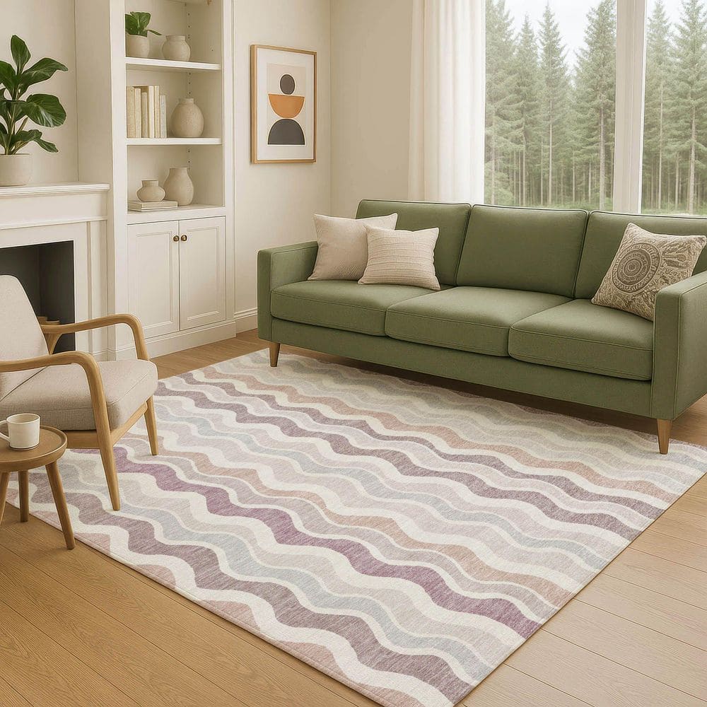 Chantille Machine Washable Indoor/Outdoor Abstract ACN2342 Blush 8 ft. x 10 ft. Area Rug price history on PriceWatchPro