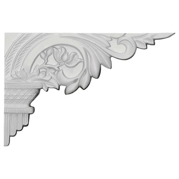 Ekena Millwork 10-5/8 in. x 5/8 in. x 7 in. Primed Polyurethane Telma Right Stair Bracket