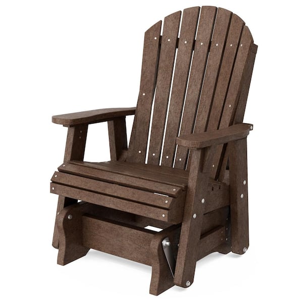 Wildridge Heritage 1-Person Tudor Brown Plastic Outdoor Glider