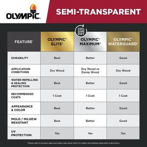 Maximum 1 gal. Neutral Base Semi-Transparent Exterior Stain and Sealant in One Low VOC