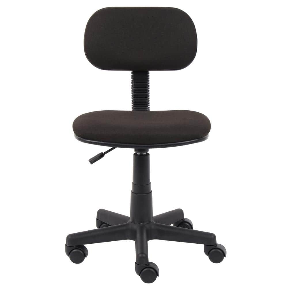 Black Ergonomic Armless Swivel Task Chair