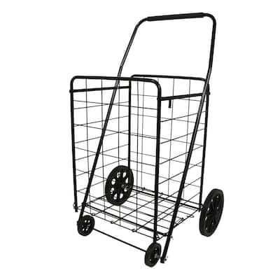 Helping Hand Black Metal Cleaning Cart With 4 Wheel Utility Wheels And   Helping Hand Janitorial Carts Fq39520fd 64 400 